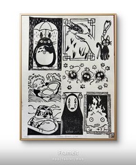 Original Studio Ghibli Linocut 9/15 Print By Alannah Dyer- 9×12 in Hand Printed
