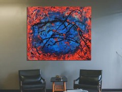 Jackson Pollack style ￼painting￼ 72” X 60”Acrylic, Abstract,POP,XL,Modern,Landsc
