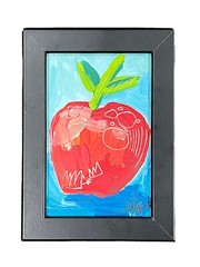 PAINTING ORIGINAL ACRYLIC ON FIBERBOARD 4”X6”(FRAME INCLUDED)CUBAN ART by LISA
