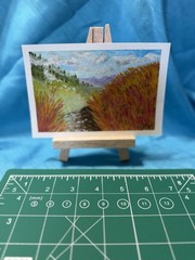 ORIGINAL Gouache Painting 4” X 6” Roan Mountain Balds Landscape | Signed Mini