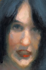 Modern Portrait Woman Original OOAK Figurative Oil Painting 18×14 Aldo Cherres
