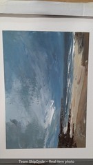 8×10 Original Oil Seascape Painting Rocky Beach Ocean Storm Coastal Art G2U