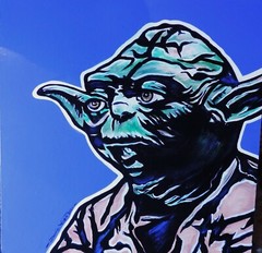 original painting STAR WARS‘ YODA (SIGNED) on wood 24″ X 24″ X 2″