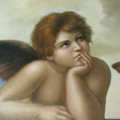Raphael , Two Cherubs, 20″ x 24″, hand painted repro
