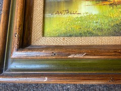 CANTRELL ART ORIGINAL OIL ON CANVAS RIVER CREEK LANDSCAPE PAINTING