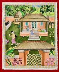 Original JESSE SWEETWATER Watercolor PAINTING Illustration Judy Sierra FOLK ART