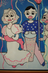 FRAMED SIGNED DE LA CERDA BUSEMI WATERCOLOR PEN CUBAN ART LA COMPARSA & CARNAVAL