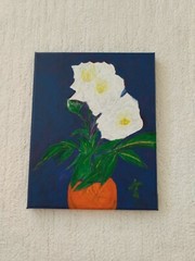 Painting my white roses