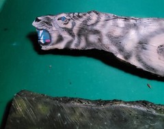 Pair Of Animal Natural Shaped Wood Log Paintings