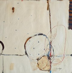 Ivan Reyes Globos Original mixed media abstract modern wall art HAND SIGNED