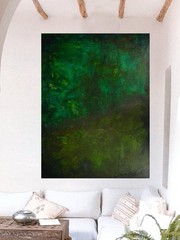 Mark Little Original Giant Canvas Painting 84”X62” (7 Foot) Abstract Modern XL
