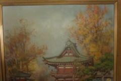 Early Fukutaro Terauchi (1891-1964) 17×20″ Japanese Oil Canvas Painting Original