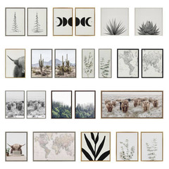 2-Piece Sylvie „Neutral Botanical“ by the Creative Bunch Studio Plant Framed Art
