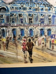 Pastel Chalk Original Artist Signed Paris Palais Garnier/Paris Opera House