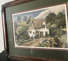 Art By Susan Tolle McClure In Wood Frame 23 X 19 FAIR CONDITION US ONLY