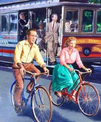 40in VANCAS POWELL MARKET San FRANCISCO Cable Car CARY GRANT GRACE MCM CANVAS