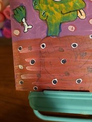 Original Aceo Painting Mixed Media Art Card Bart Simpson Low Brow Blood Donation