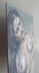 GERRY MILLER -. Unique. Artwork. „Nudes. Oil paint on board.30x40cm