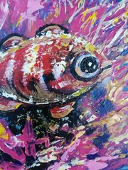 Original painting Fish in the ocean