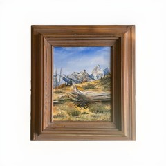 Original OIL PAINTING LANDSCAPE THE GRAND TETONS Wyoming – Guy Loomis Signed