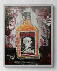 Original Art Painting Neoexpressionism 11×14 Contemporary Kitchen Decor Food