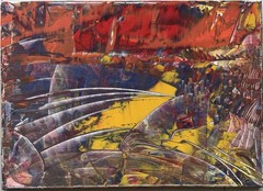 Original Abstract Composition, Oil Painting, Expressionism, 70.0 x 50.0 cm.