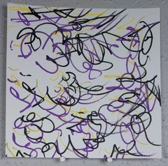 ‘Letters 8’ Tristan Reasor Original Abstract Painting Acrylic 6×6 SHLERM ARTS