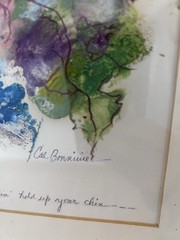 Original Signed Cal Bonnivier Floral Watercolor Painting 14×18″ – Dandelion Art