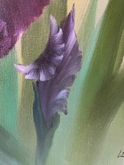 18 x 24 Original Oil Painting on Canvas….“Purple Iris“