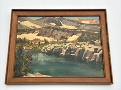 ANTIQUE EARLY CALIFORNIA PLEIN AIR PAINTING MASTERFUL 1910’S OIL MYSTERY ARTIST