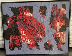 ABSTRACT Painting TSS signed ARTIST Modern „EARLY Departure“ T.S.S Expressionism