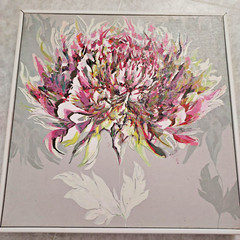 Hand Painted Spring Flower Painting Framed Wall Art Decor Floral Artwork 12 x 12