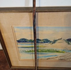Salt Marsh Clouds Watercolor Painting Listed Nat Simkins Cape Ann MA
