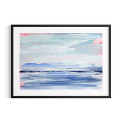 Original Seascape 9×12 Acrylic Painting Ocean Waves Stormy Sea Wall Art Bedroom