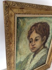 Antique Impressionist Oil Painting Portrait of a Young Woman Manner RENOIR MONET