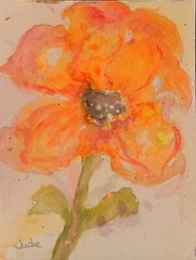 FLOWER GIRL an Original ABSTRACT Floral Painting Judie Mulkey
