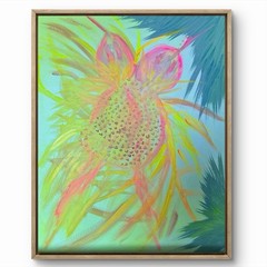 BLESSED#1518 Hummingbirds Sparring 20×16 Original Art Canvas Acrylic