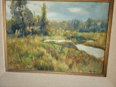Original Frank Handlen Oil on board Painting listed Artist Kennebunkport, Maine