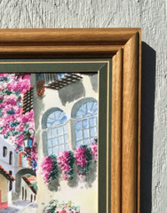 SPANISH ARCHITECTURE, Original Watercolor by: Raniul. Framed/Signed/ Excellent