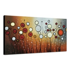 Large Abstract Flower Oil Painting on Canvas Home Decorations Wall Art Framed