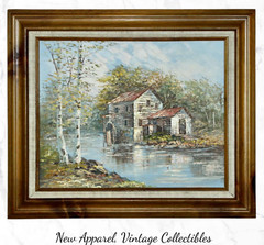 W. Conway (1892-1949) Signed Original 22″x26″ Framed Oil Painting, Landscape Art