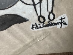 Important Watercolor On Paper , Emiliano Di Cavalcanti, Brazilian Signed, SAMBA