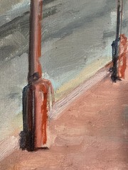 Oil On Canvas: View Of An Industrial City Modern Art 20th Century 60×72 Cm