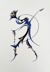 LOLA MOTHER NATURE COLLECTION 16×23 ORIGINAL DRAWING GALLERY PAPER ABSTRACT ART