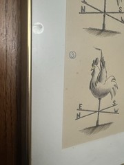 Original Signed Rooster Cartoon Art “Anthony” Quality Framed Ready to Hang
