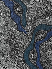 Serena Moore 💕Aboriginal Art 93cm X 72cm COA Supplied. SM3