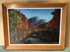 Barry Danaher Central Australia Framed Oil Painting
