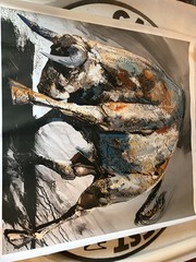 Home Decor Hand-painted Art Oil painting Animal bodybuilding Bull Power