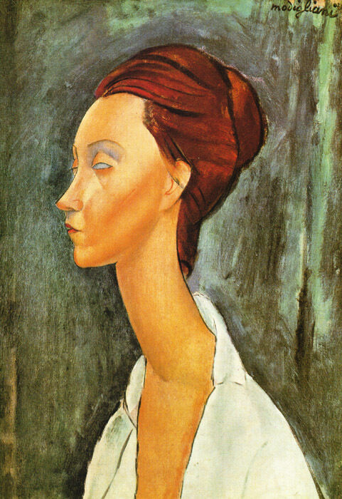 Hand painted Oil painting amedeo modigliani – Nice young woman Lunia Czechovska