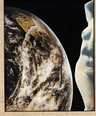 Sicner Nude & the World Signed and Framed Multimedia Collage